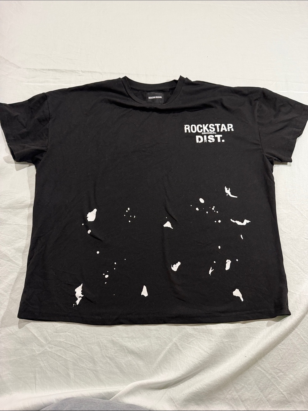 Rockstar Dist. Men's Black Graphic Short Sleeve Tee